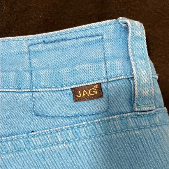 Jag Jeans Vibrant Blue Slim Fit Long Bermuda Short Capri style Size 16 - Picture 7 of 8